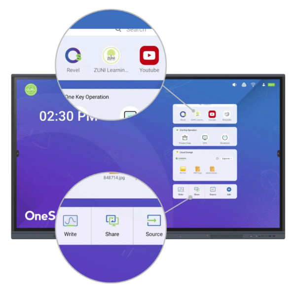 PANTALLA ONE SCREEN 65" INTERACTIVA TACTIL LED 4K UHD